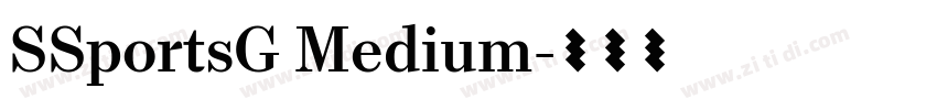 SSportsG Medium字体转换